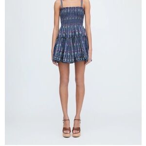 The Seraphina Mini Nap Dress
Hill House Blue and White Smocked Sundress